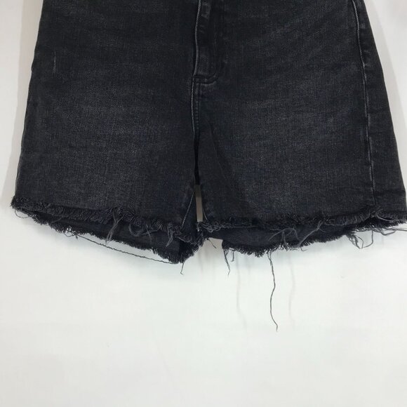 ARITZIA DENIM FOUM - WOMEN'S 28 - BLACK  THE '50S ARLO MID THIGHT SHORT - Picture 3 of 10